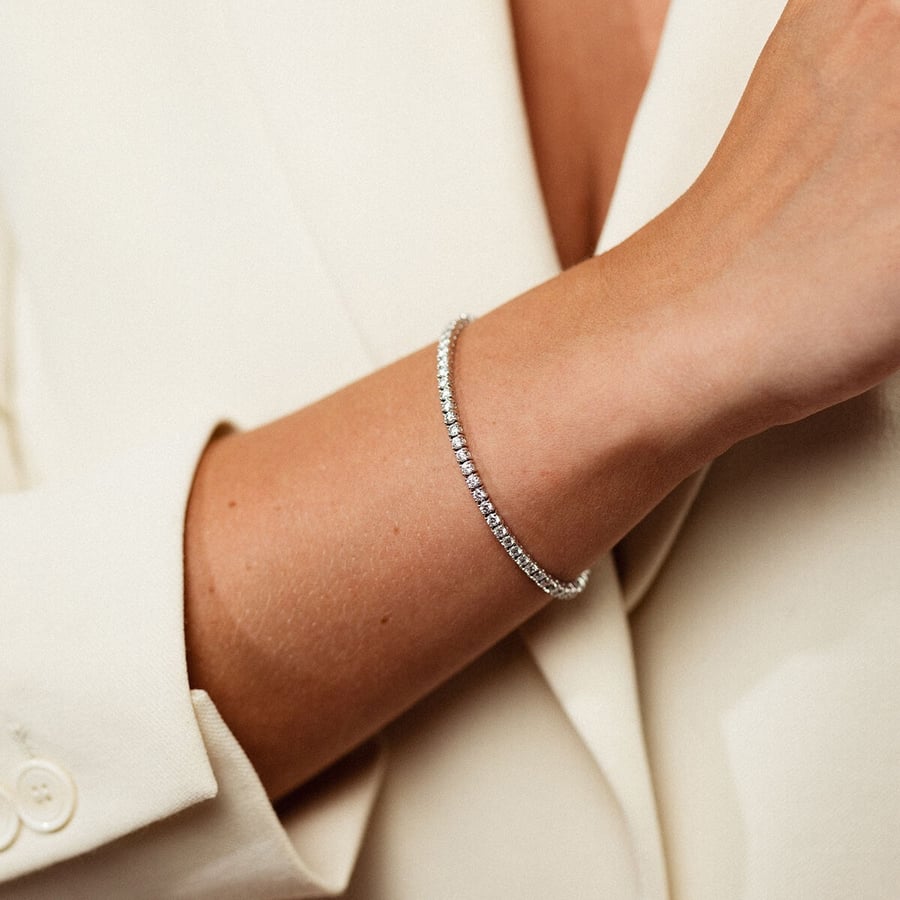 tennis silver bracelet