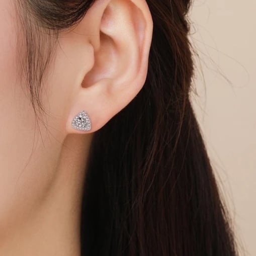Triangle Stud silver 925 ring