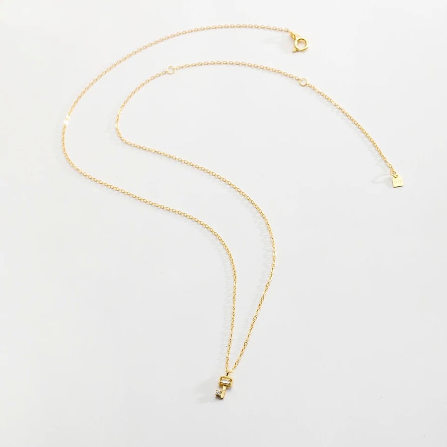 Key & heart lock silver 925 Necklace set