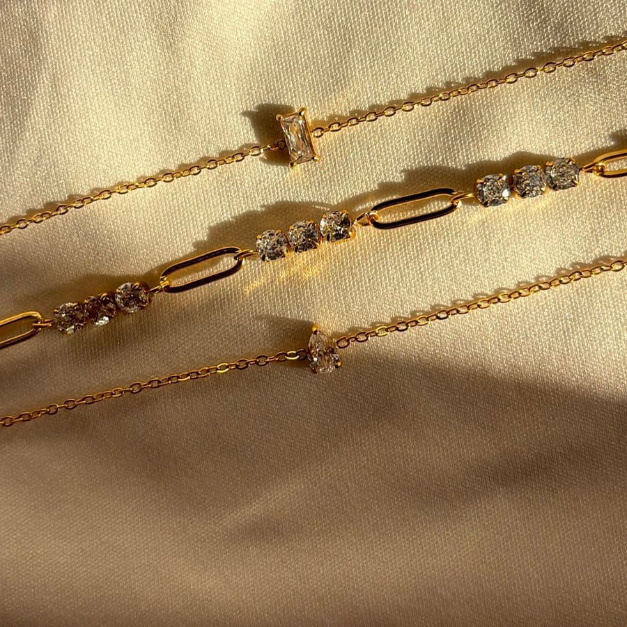 Water drop stainless steel bracelet