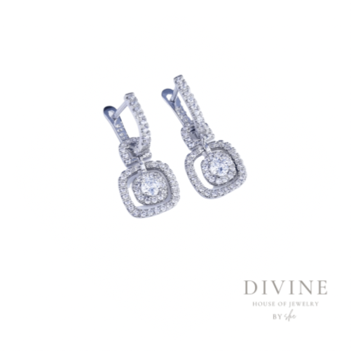 silver long earrings