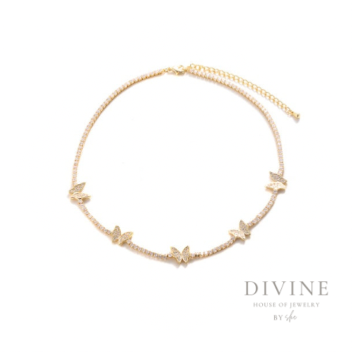 golden butterfly choker