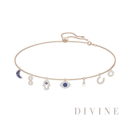 symbol multi color hypoallergenic rhodium plate  necklace