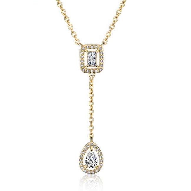 golden zircon  necklace