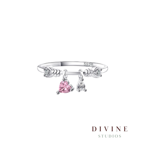 Dangle Heart silver 925 ring