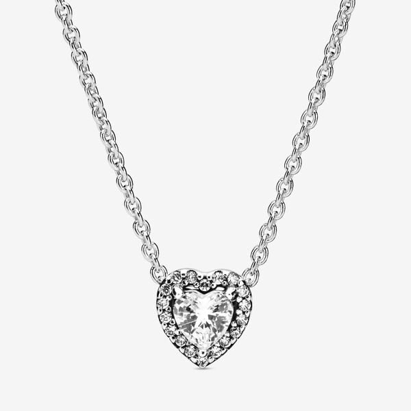 heart shaped pendant silver 925 necklace