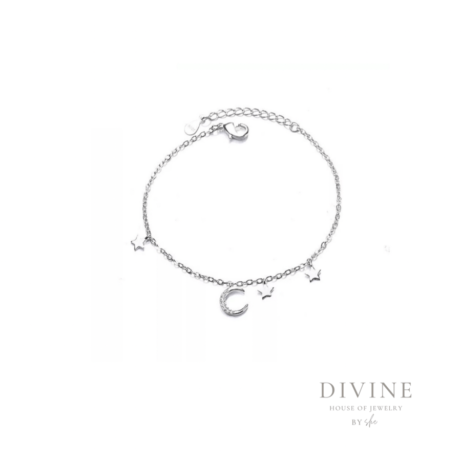 silver 925 heart anklet