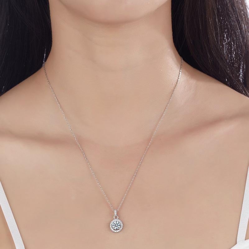 round silver 925 necklace