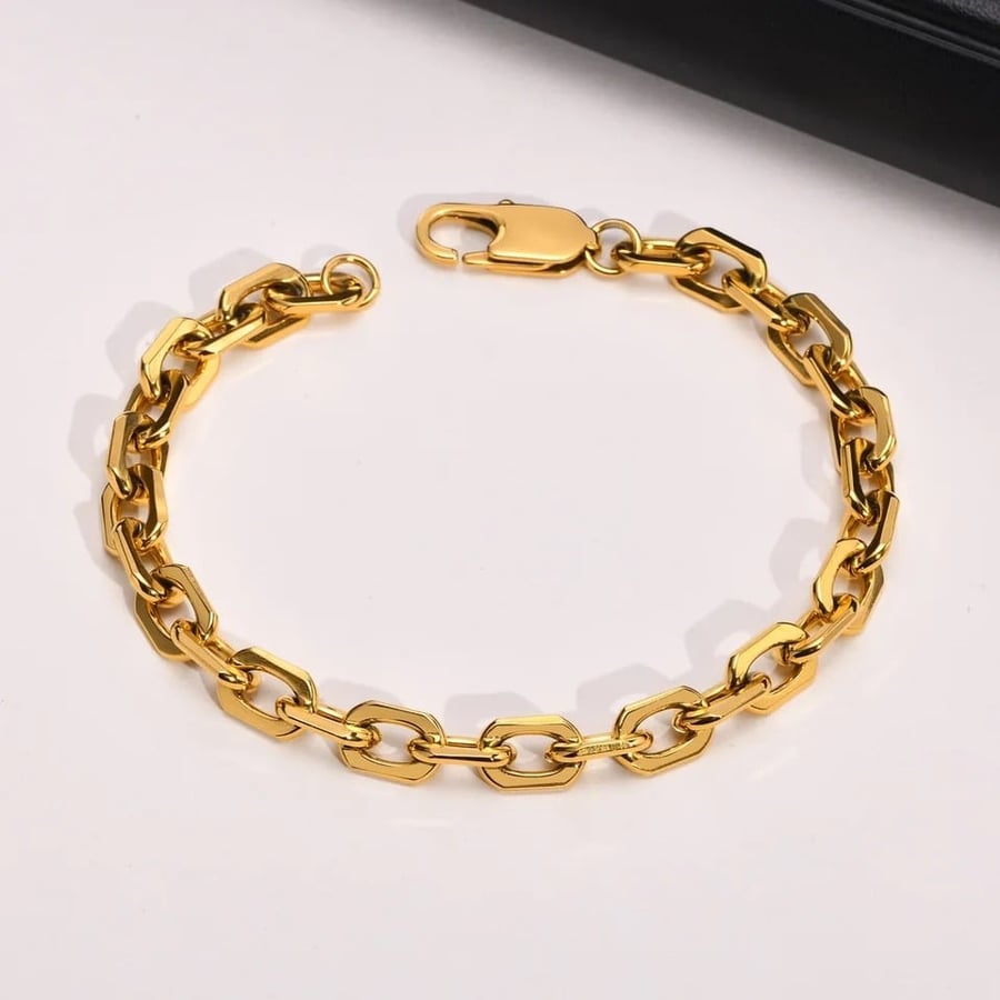 stainless steel chain gold bracelet