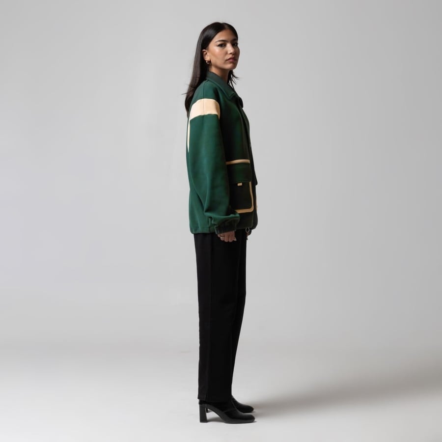 AWAKEN JACKET - GREEN & CREAM