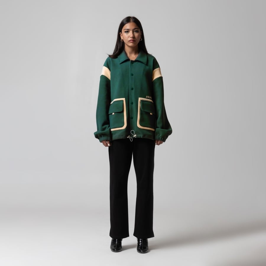 AWAKEN JACKET - GREEN & CREAM