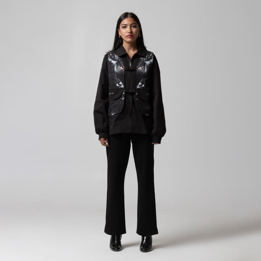 OWL VEST JACKET - BLACK