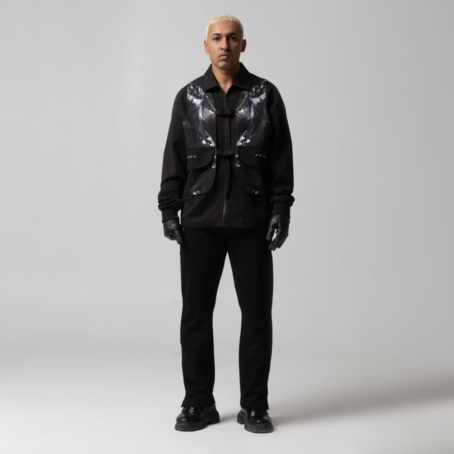 OWL VEST JACKET - BLACK