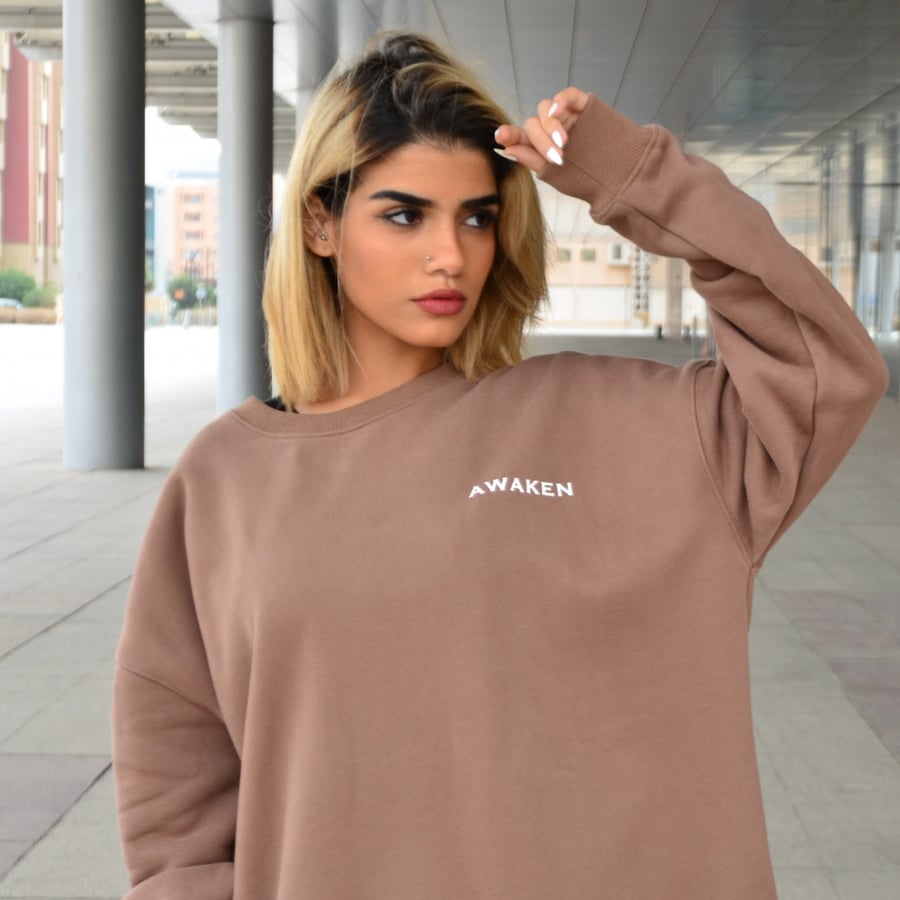 LIGHT BROWN SWEATSHIRT