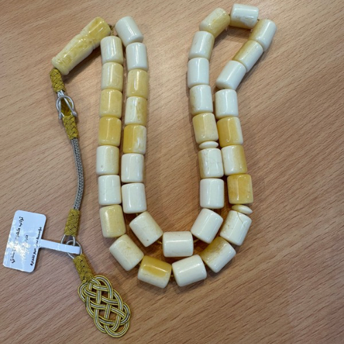 Authentic amber clay prayer beads