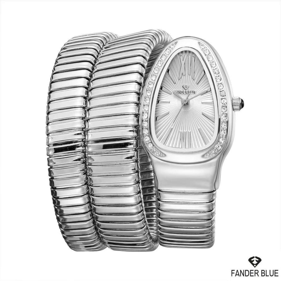 ساعة نسائي فندر بلو لفتين ( بتصميم  الثعبان )