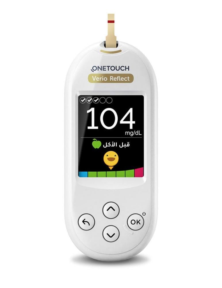 وان تاتش فيريو رفليكت جهاز قياس السكر في الدم/OneTouch Verio Reflect Blood Glucose Meter