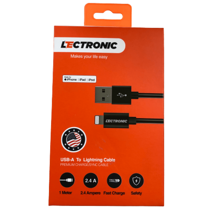 كيبل شحن USB-A شحن سريع 1مترlectronic 2.4A