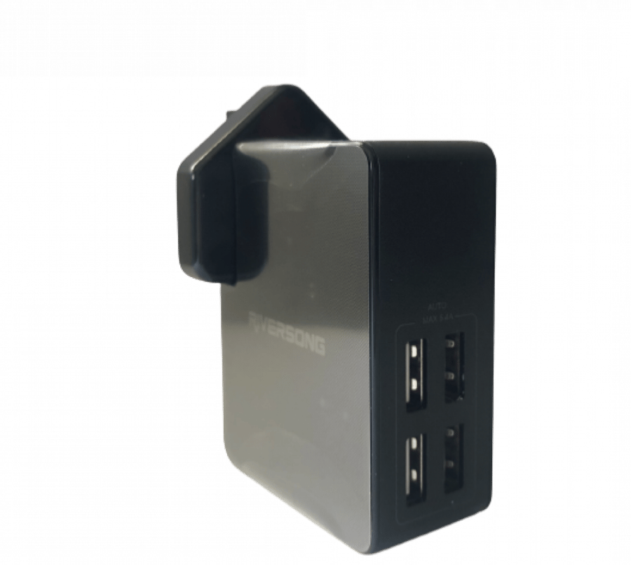 شاحن حائطي SafeKub P4 شركة Riversong 4USB - 27W
