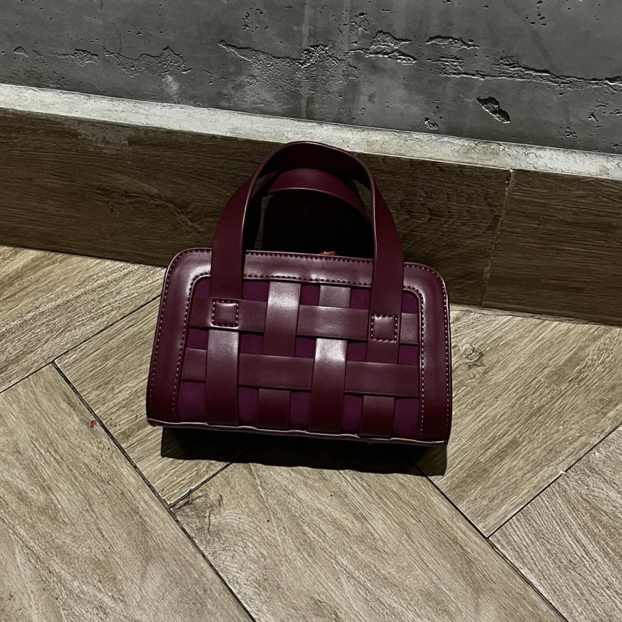 Burgundy leather bag