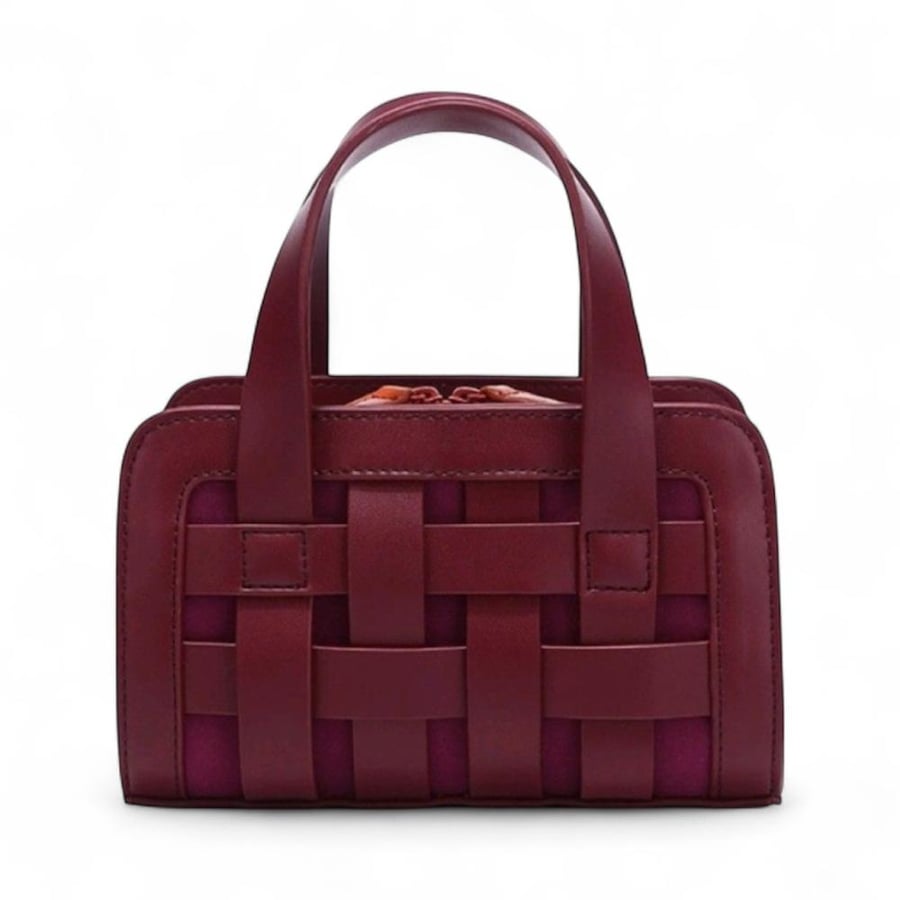 Burgundy leather bag
