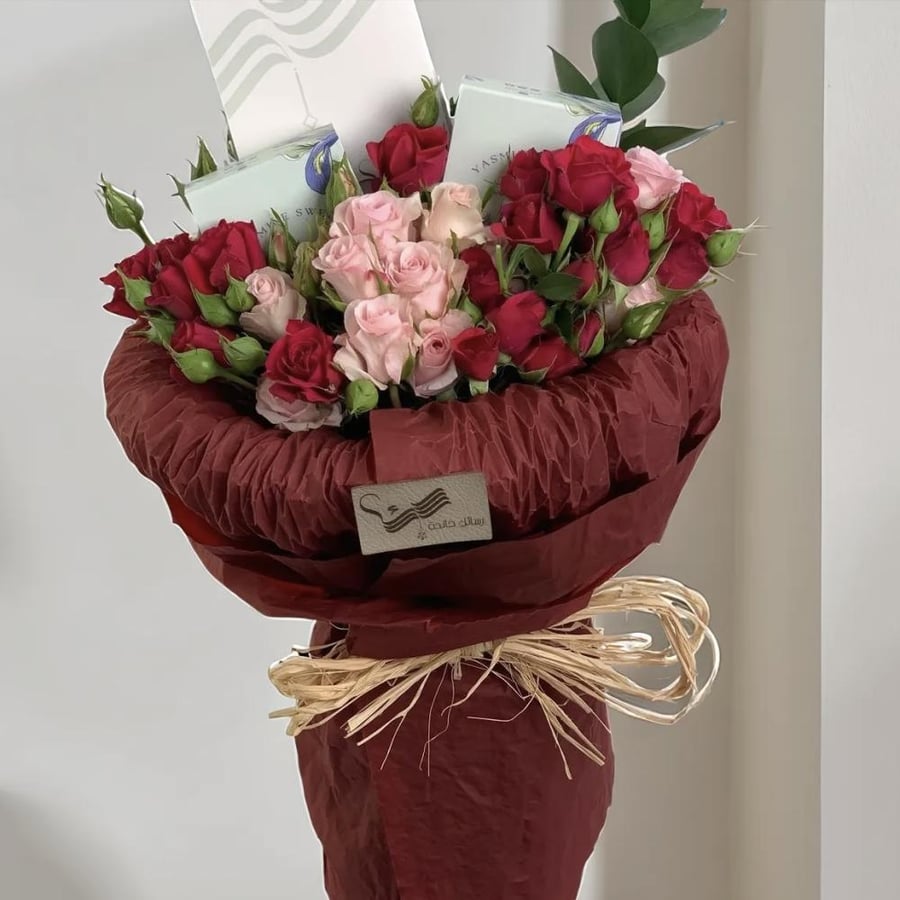 باقة ورد وشوكليت