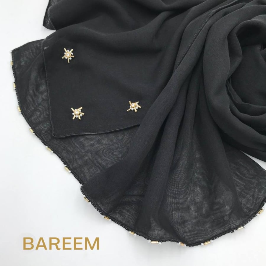 طرحة لولو ستار أسود / B6