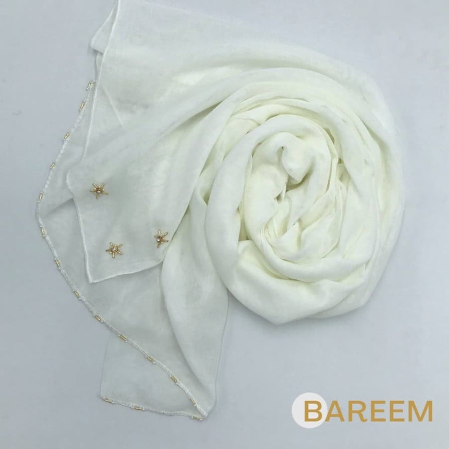 طرحة لولو ستار أوف وايت / O3