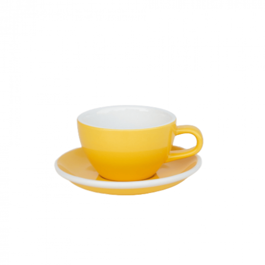 كوب القهوة اصفر