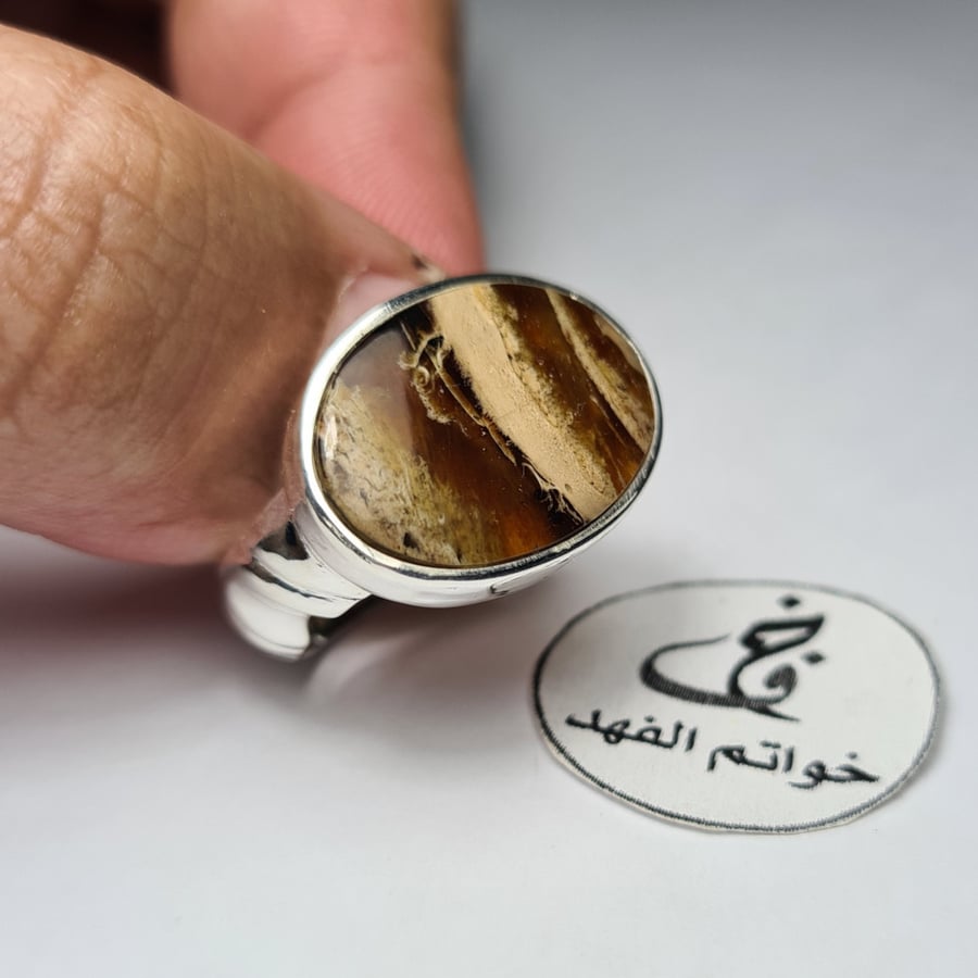 خاتم خواتم فضه حجر فيروز نيشابوري طبيعي ياقوت زفير زمرد ألماس هدية سبق