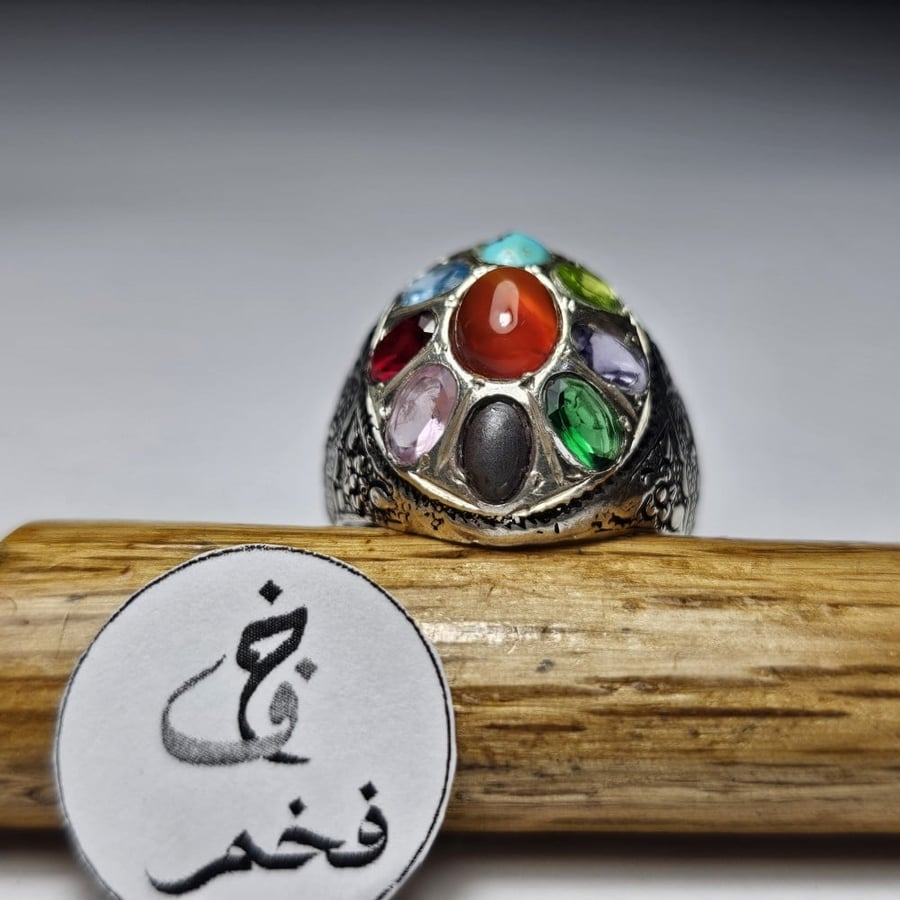خاتم الحكمة علاج احجار كريمة عقيق حديد صيني روز كوارتز فيروز زبرجد فخم