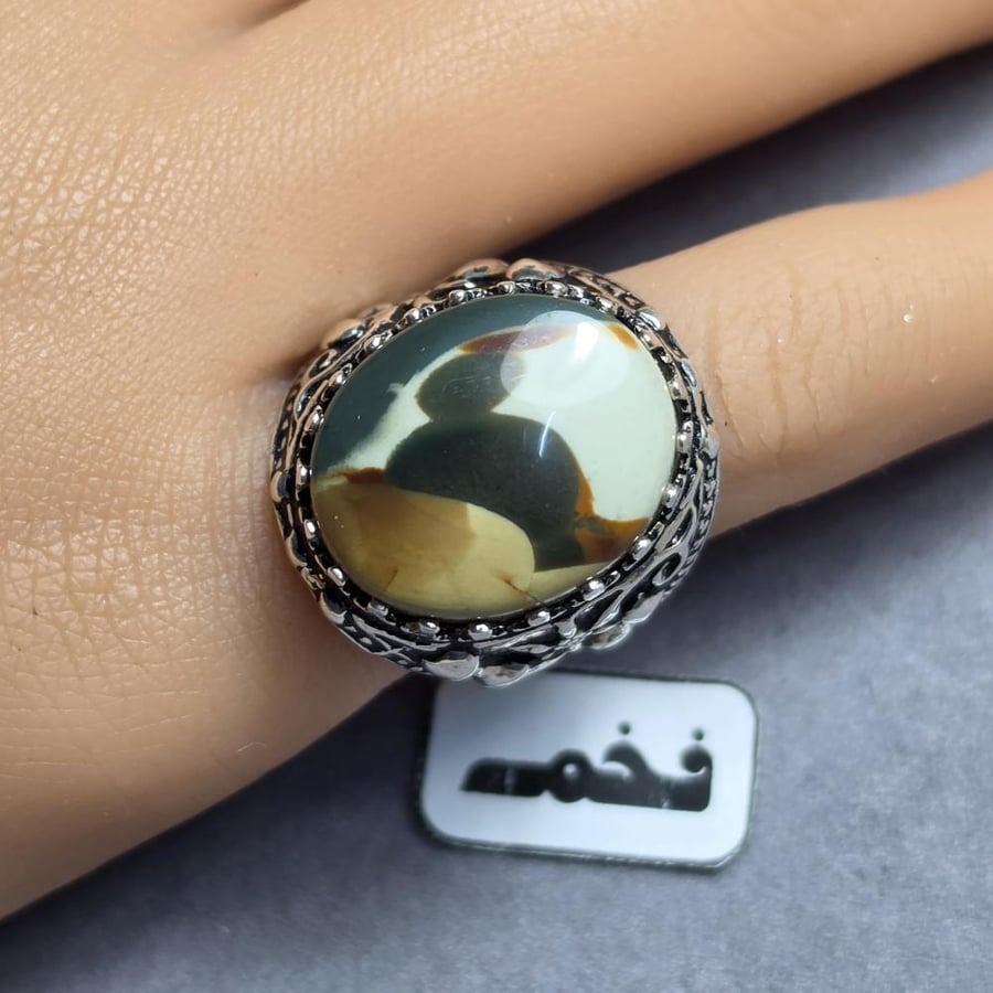 خواتم عقيق مصور خنجر جنبية خاتم احجار هدية هدايا شراء تسوق متجر فخم