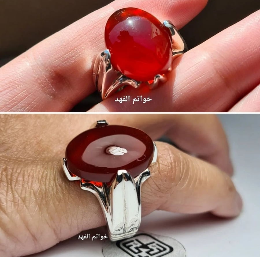 خاتم فضه خواتم عقيق سليماني فيروز ياقوت مجوهرات اكسسوارات حراج هدية ck