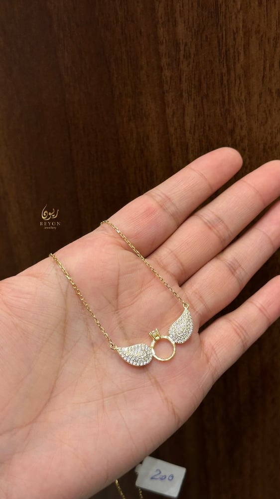 قلادة فضة عيار 925 مطية ذهب