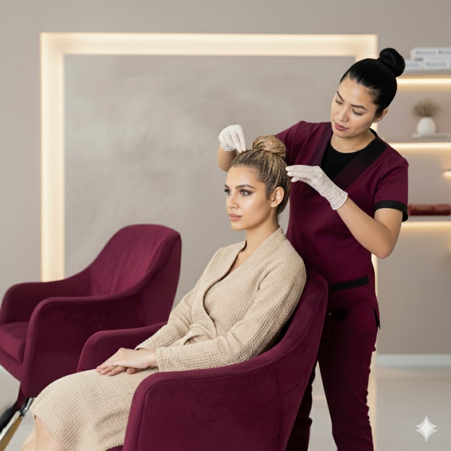 Hair moisturizing session with Tia Fillers - for dry hair