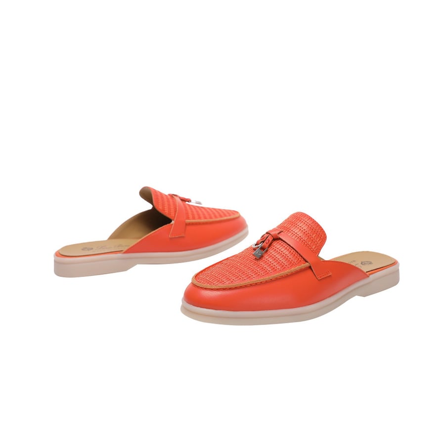 Loro Piana half flat Loro Piana (fire red leather)
