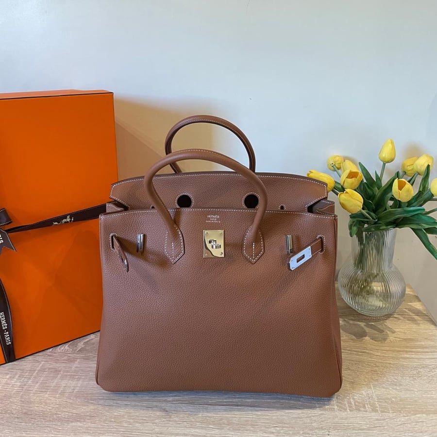 هيرميس (بيركن 35 هاردوير فضي توقو   ) Hermès (Birkin 35)