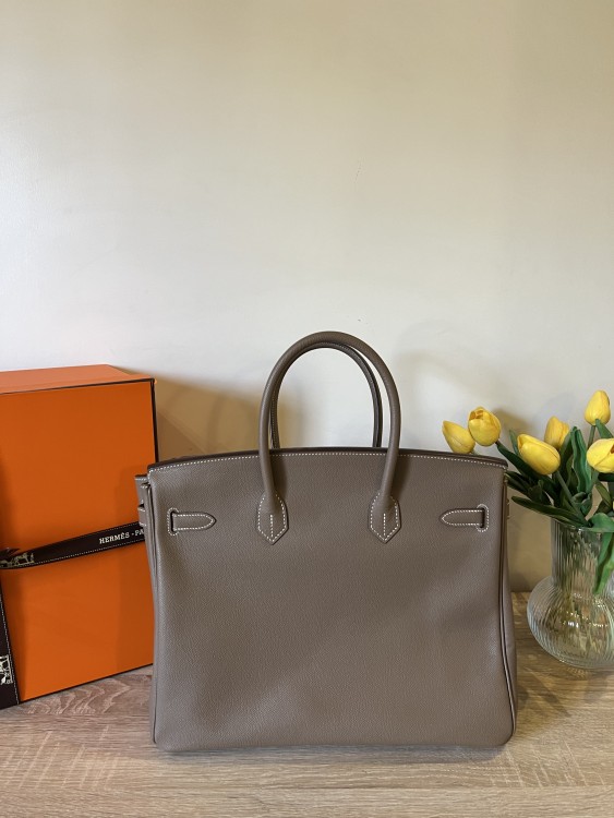 هيرميس (بيركن 35 هاردوير فضي ) Hermès (Birkin 35)