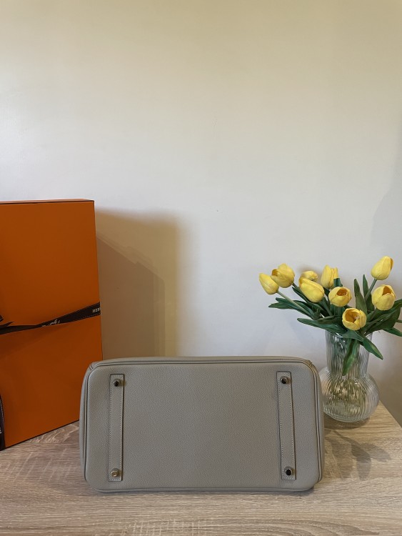هيرميس (بيركن 35 هاردوير فضي  ) Hermès (Birkin 35)