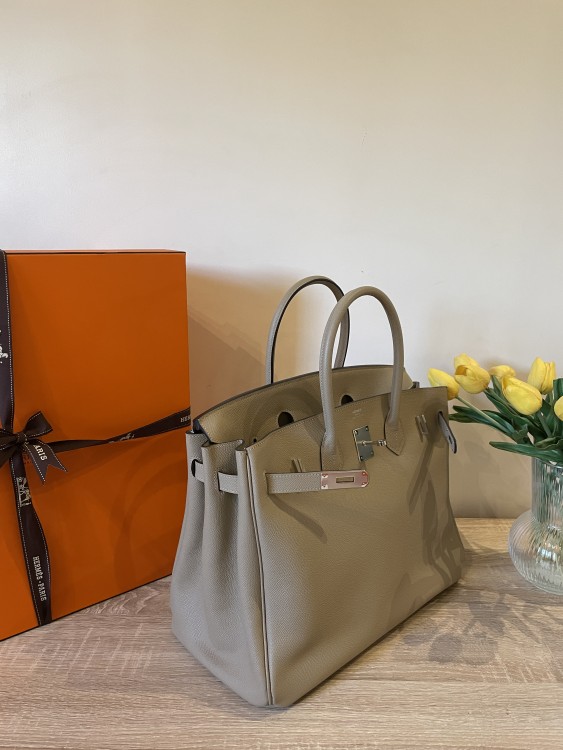 هيرميس (بيركن 35 هاردوير فضي  ) Hermès (Birkin 35)