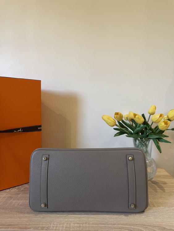 هيرميس (بيركن 35 هاردوير فضي  ) Hermès (Birkin 35)