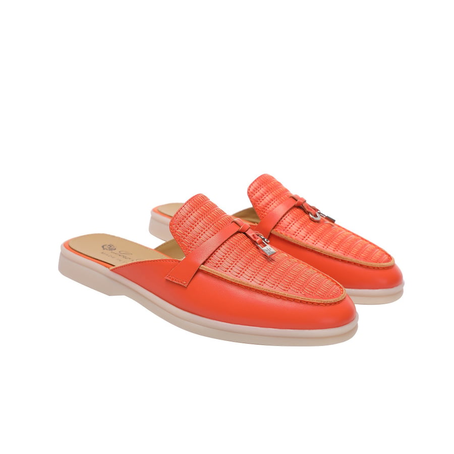 Loro Piana half flat Loro Piana (fire red leather)