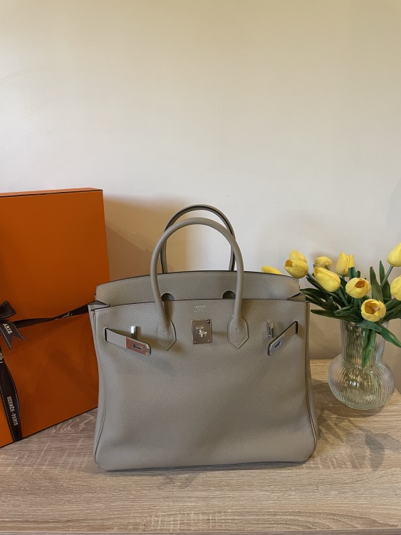 هيرميس (بيركن 35 هاردوير فضي  ) Hermès (Birkin 35)