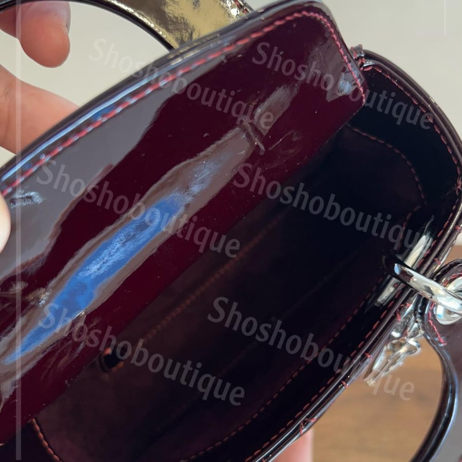 Lady Dior Mini 17 cm (Maroon)