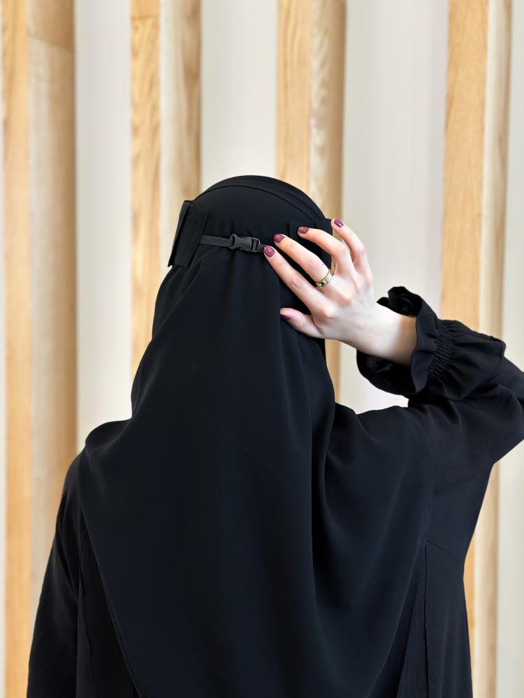 خمار طقطق ربط +نقاب حرير ابو رده مشبك