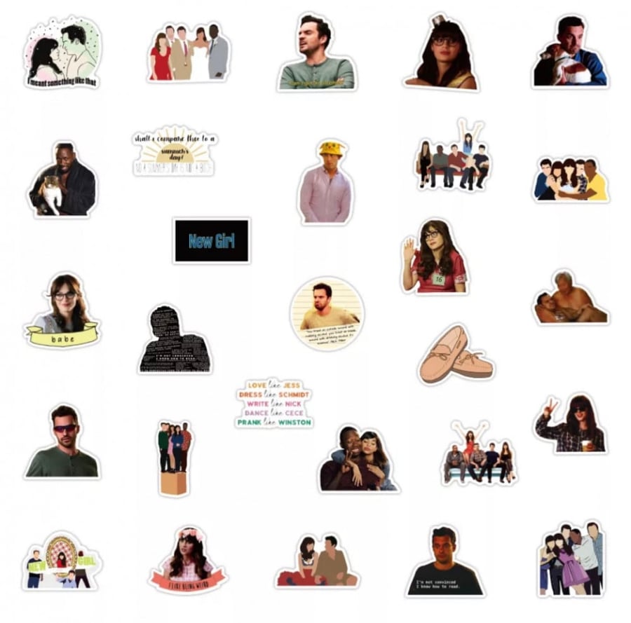ستيكرز نيو قيرل  |  New girl Stickers
