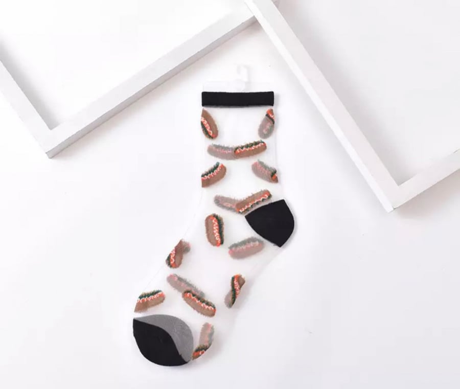 جوارب شفافه ملونه |Colorful transparent socks