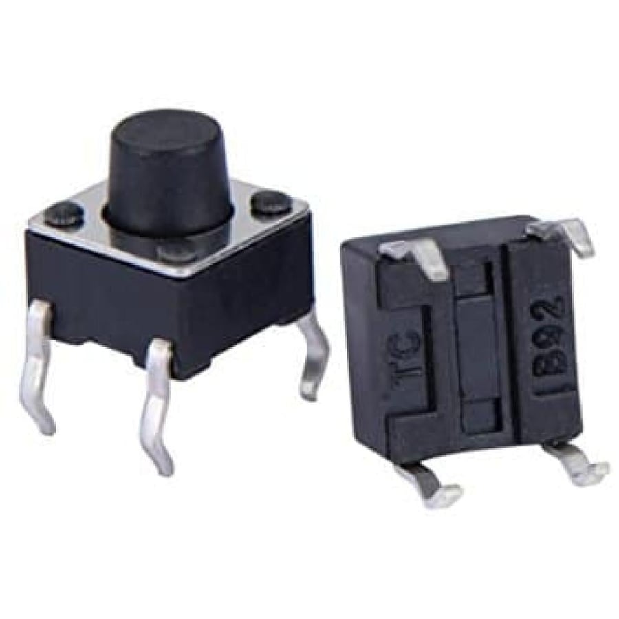 زر ضغط لحظي 6×6 مم (Tactile Push Button Switch 6×6mm)