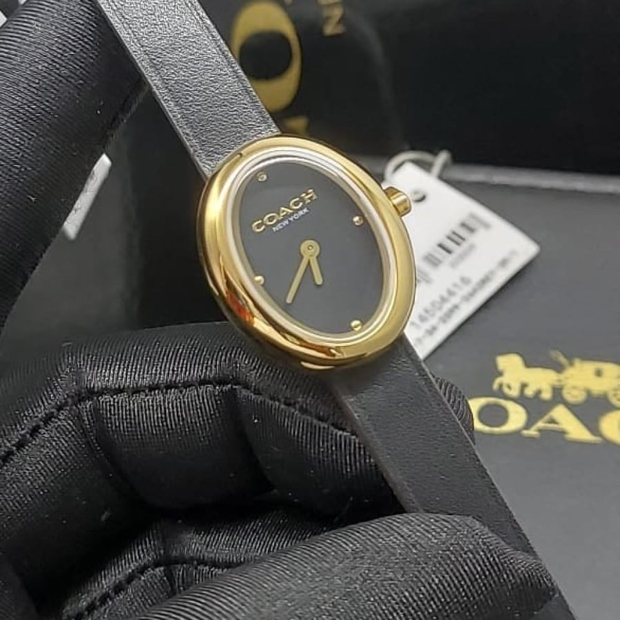 Women's leather Coach watch