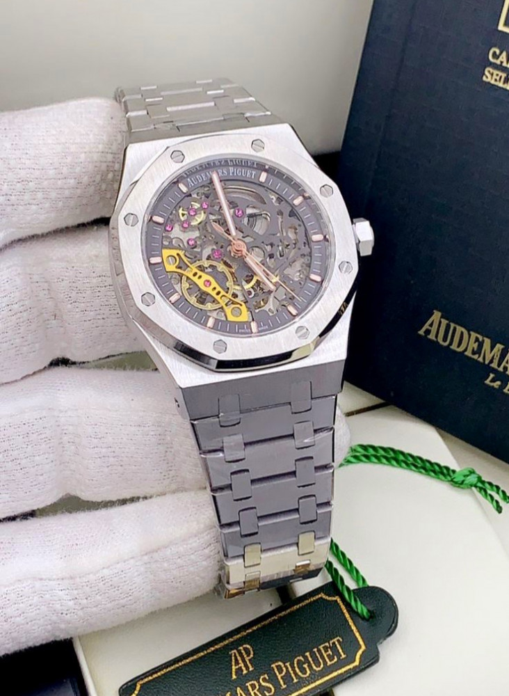Audemars men's watch, open movement, automatic, first class.